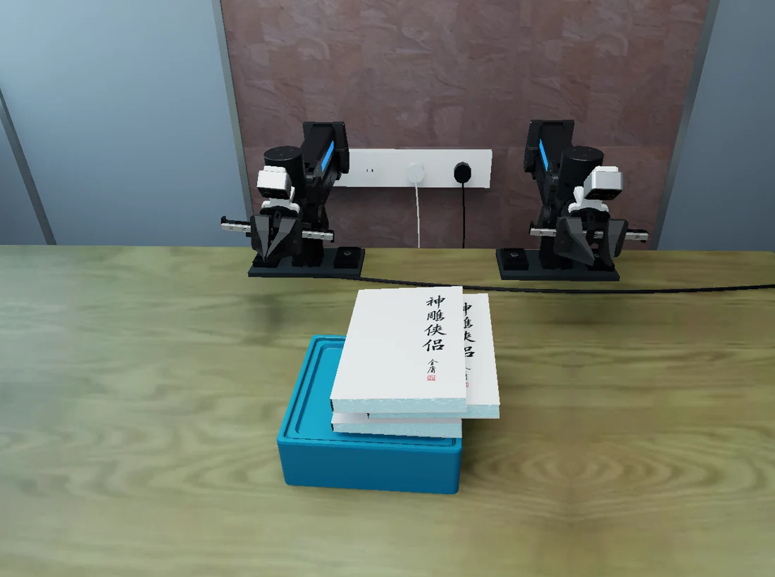 Original initial simulation state of the middle book extraction task