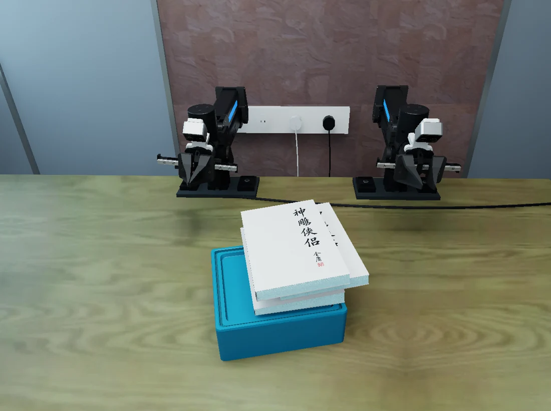 Alternative initial simulation state of the middle book extraction task