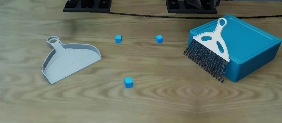 Simulated block sweeping workspace